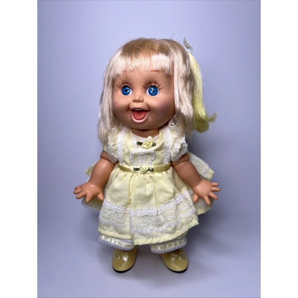 Vintage 1990 Galoob Baby Face So Playful Beth #10 Rare Yellow Ponytail HTF